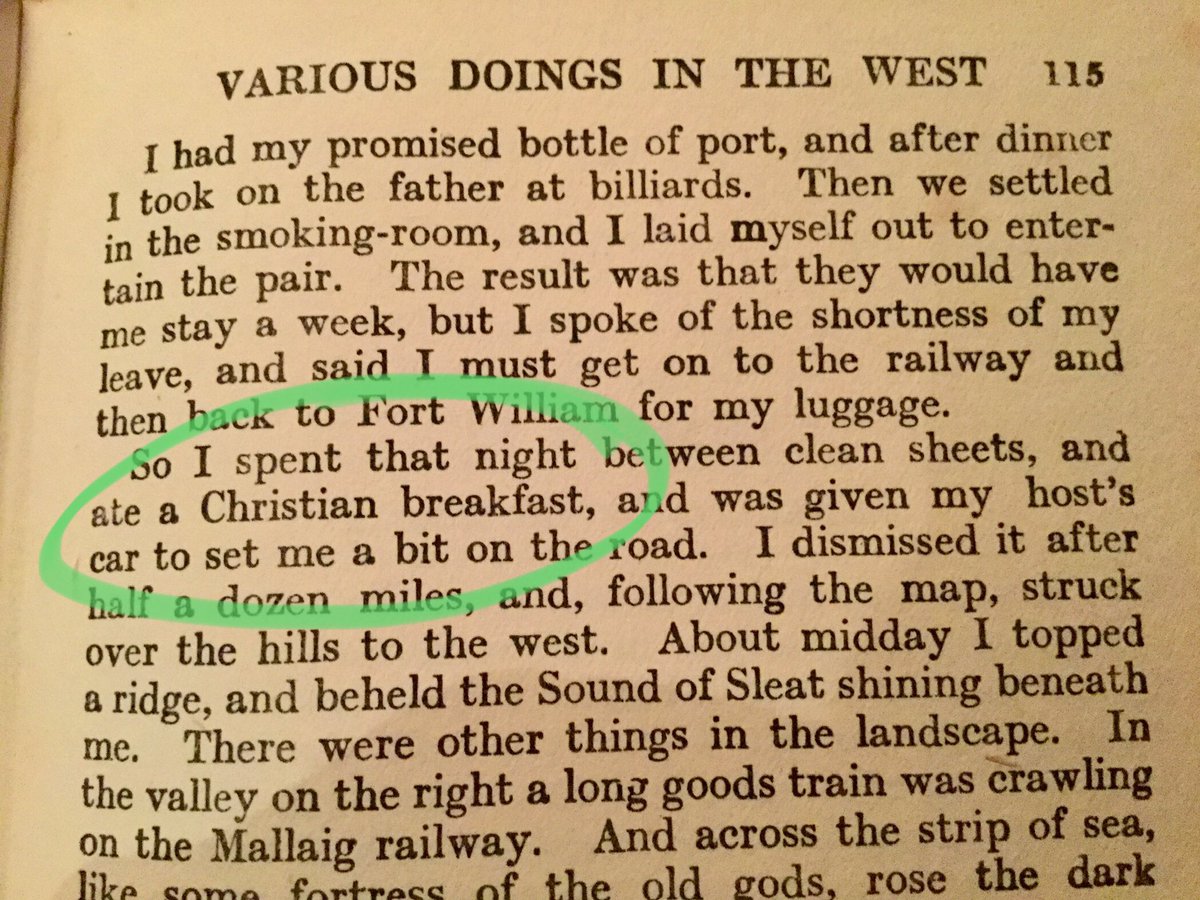 jonsoper's tweet photo. Reading #mrstandfast by #johnbuchan and found this culinary curiosity. What food items make up a ‘Christian breakfast’? https://t.co/X9z5Bc5557