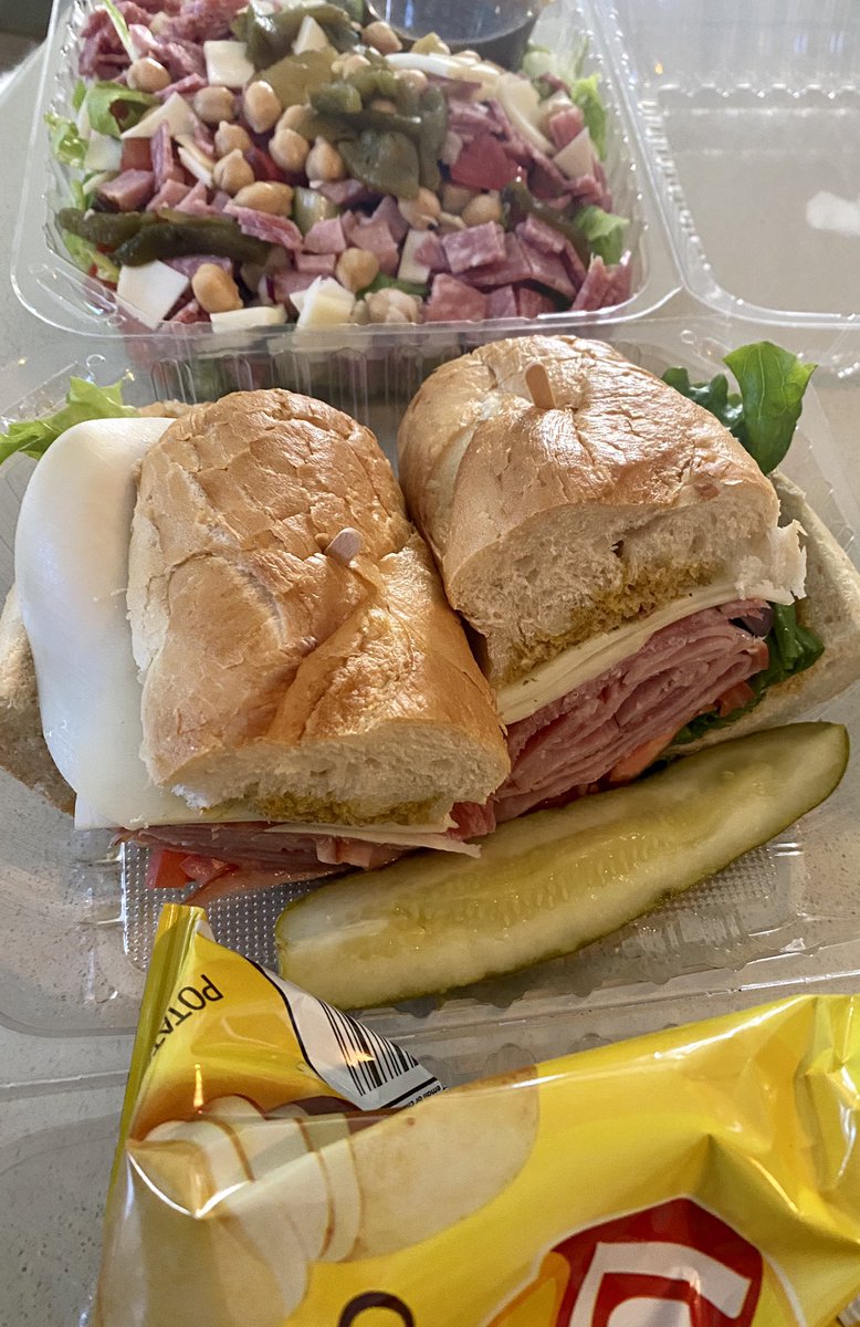 BrigetteDP's tweet photo. We purchase from someplace different each day... today’s local purchase is an Italian Sub &amp; Italian Chopped Salad from Not Your Typical Deli. So much food, it will be lunch and dinner! 👍🏻 #shoplocal #gilbertaz #smallbusiness https://t.co/FJlVC6daJd