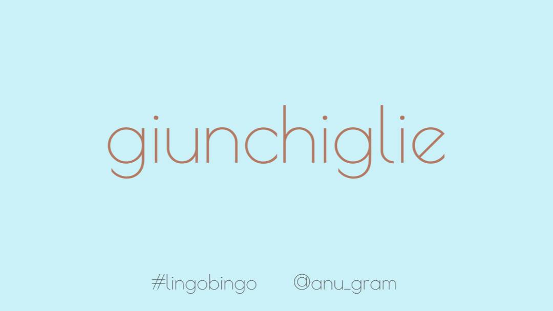 Spring theme word today'Giunchiglie', Italian for daffodils #lingobingo