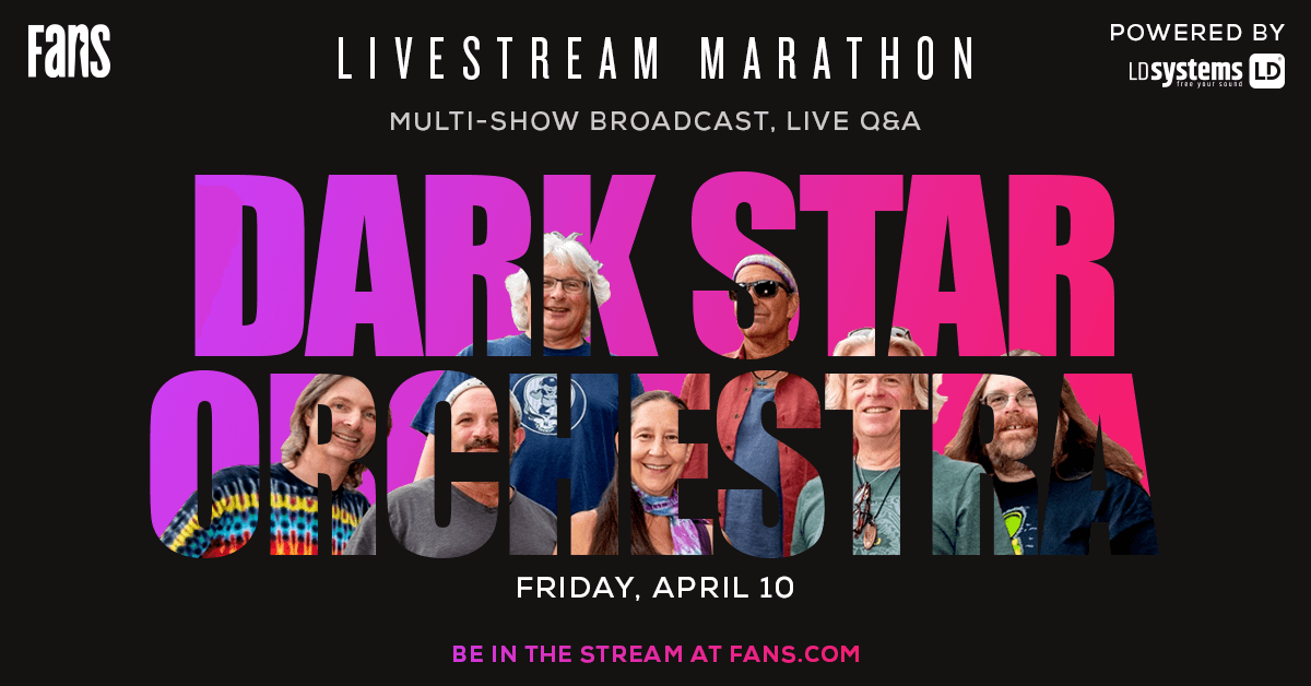FansBelongHere's tweet photo. You’re invited: Be In The Stream with @darkstarorch on FRI, APR 10 from 9AM – 10PM ET on FANS, powered by 
@LDSystems_! 4 back-to-back shows from @thecapitoltheatre with 3 live Q&amp;A’s in between📺

Get on the guest list now-->> https://t.co/U5Qms5FdhE https://t.co/7g8qopcnTy
