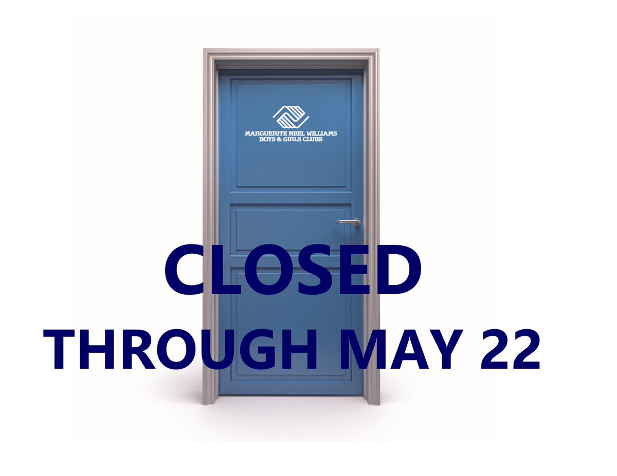 MNWBGC's tweet photo. In accordance with local school closures, all Clubs will be closed through May 22. We are continuing to monitor the situation in the fight against COVID-19. The safety of our Club members, staff and volunteers remains our top priority. https://t.co/o8yxvQyXvV