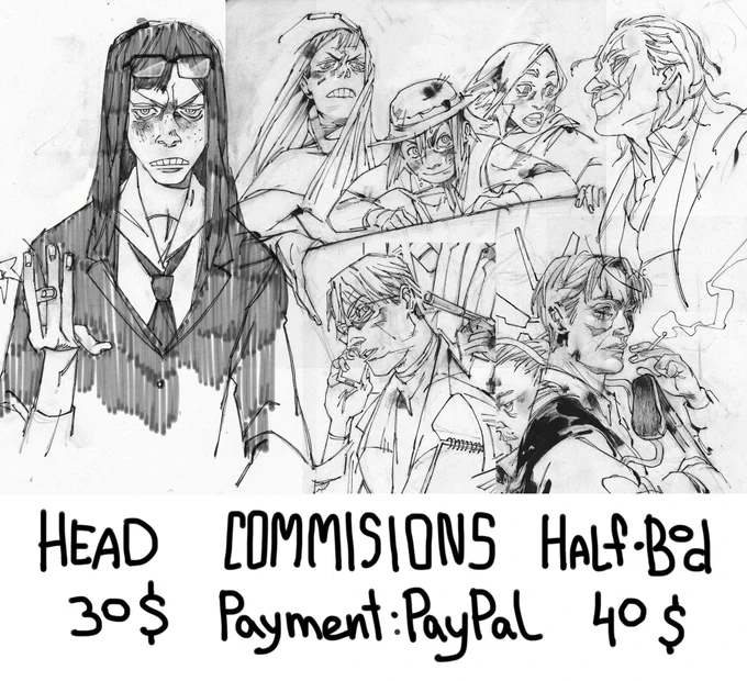 Hi there:')
I want to take some small commissions in blacknwhite traditional, like, 5 for starters, so if u want, dm me here) 