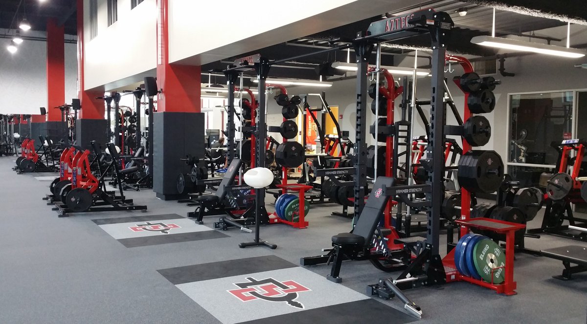 JD_Pollock's tweet photo. Fowler Athletic Center - @GoAztecs Weight Room
13,000 square feet for you to get some work in! https://t.co/RzByM7b6lT