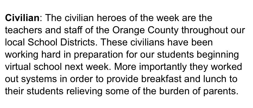 Congrats OCPS Employees. US Army Orlando Recuiting Company &amp; Tampa Recruiting Battalion recognized OCPS as their Civilian Heroes of the Week. Our hard work &amp; dedication as been noticed by our students &amp; their families across the county. <a href="/rosemont_es/">Rosemont ES OCPS</a>  <a href="/OCPSnews/">ocpsnews</a> <a href="/CastleCK_OCPS/">Castle Creek ES</a>