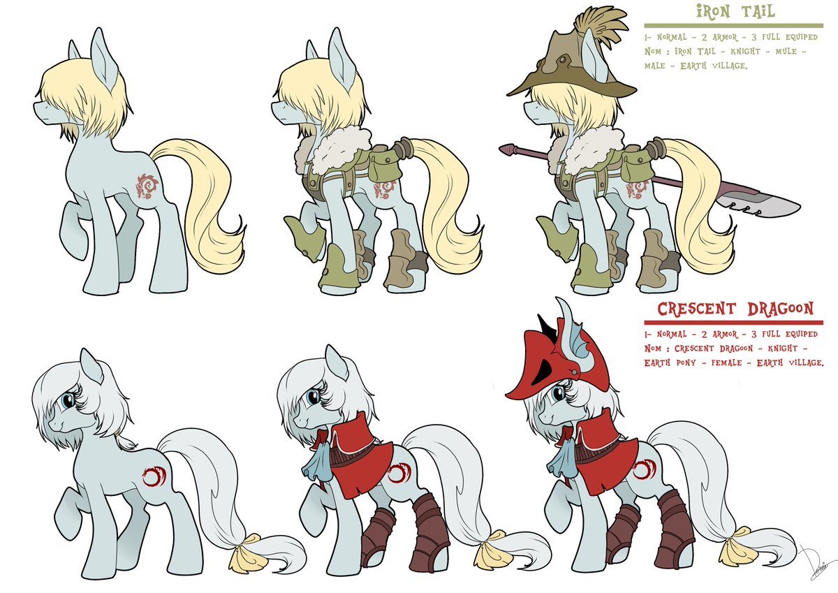 Dormin_DIM's tweet photo. Here are some more #earthponies #conceptart  for the #fancomic #comic #onstormynight on #MLP #MLPFiM #mylittlepony inspired by #steiner #fratley #freya #freyja #kweena #kwell from #FF9  and #ganondorf 's horse from #Zelda https://t.co/PZf8fTPTN8
