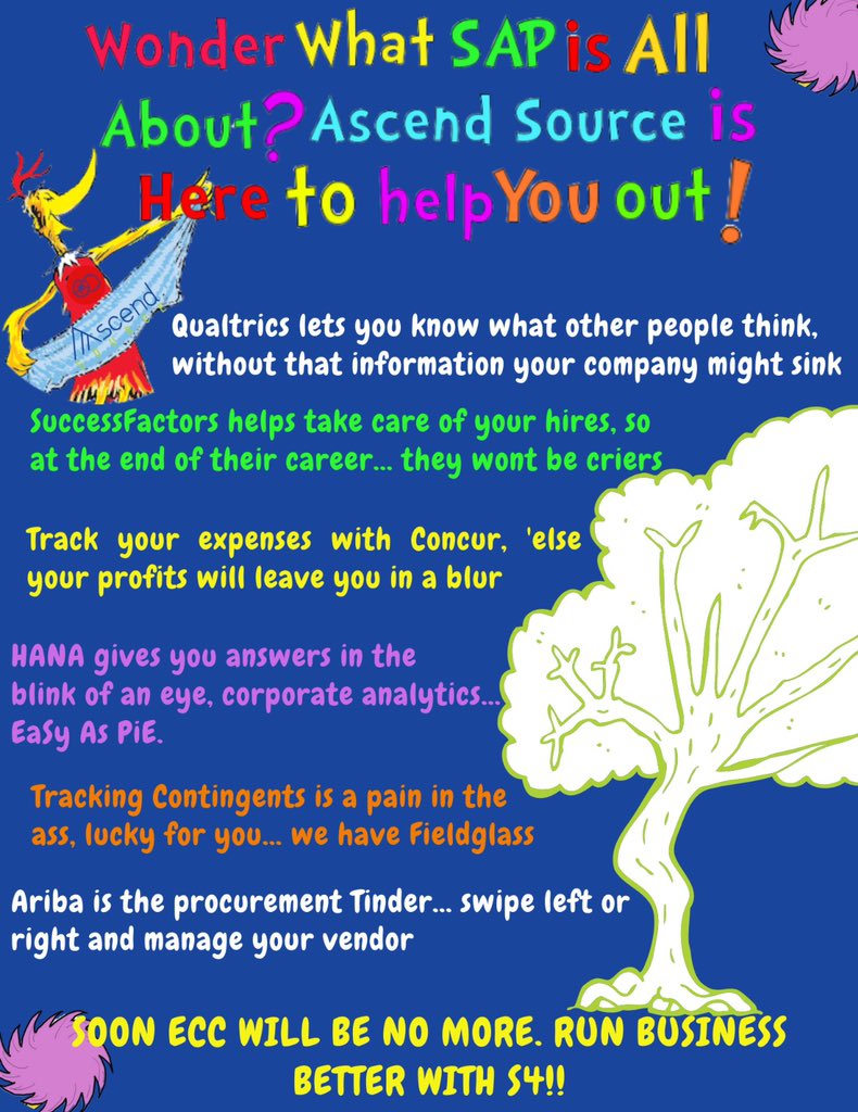 CourtneyByrdSAP's tweet image. I woke up this morning feeling inspired... working with kids at home will make you tired. So I wanted to add a little humor to your day... hope this education will help lead your way. @SAPInMemory @sapforutilities @SAP @SAPConcur @Qualtrics @successfactors @SAPAriba