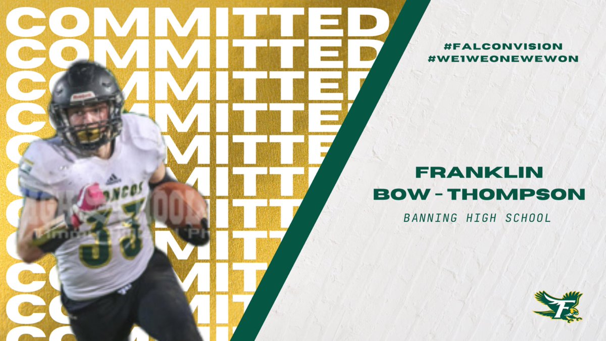 BowFranklin's tweet photo. Blessed to finally live out my dream 🏈its all Falcon vision from here baby😈 https://t.co/c8RhHaIiX8
