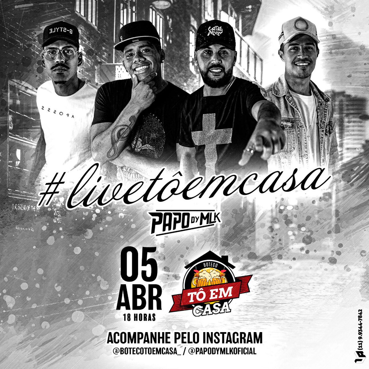 botecotoemcasa's tweet photo. Dia de Papo Dy Mlk na #LiveTôEmCasa 🤳🏼🎙️

Pra matar a saudade da Tardezinha Tô em Casa, domingão faremos a #LiveTôEmCasa com Papo Dy Mlk a partir das 18h

Acompanhe pelo nosso instagram e também pelo @papodymlkoficial #FicaEmCasa https://t.co/Tne5xWG1js