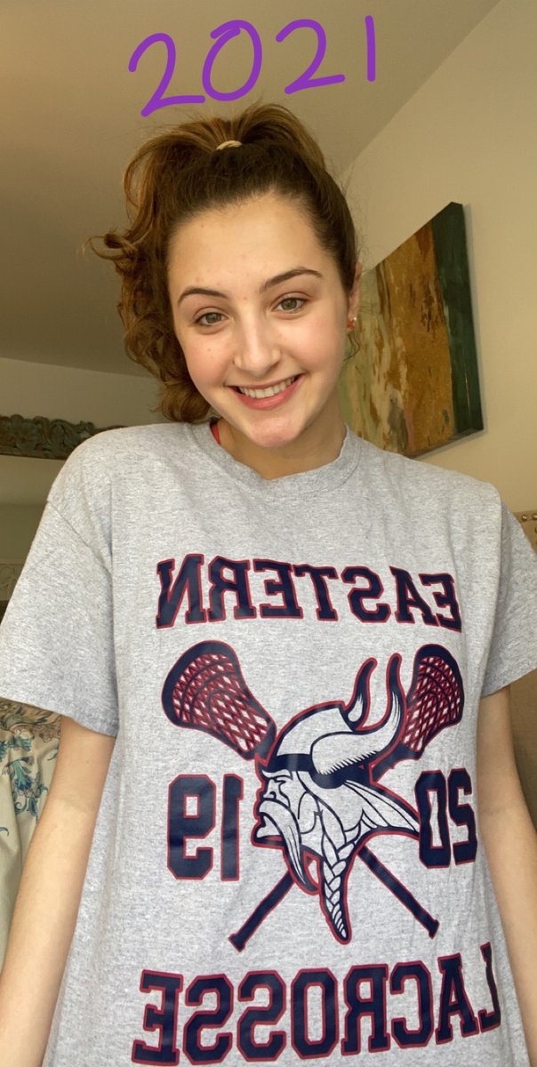eccrsd2021's tweet photo. @ERHS_PRIDE Lindsey wearing an Eastern lacrosse superfan for today! https://t.co/Exe2oEDxvq
