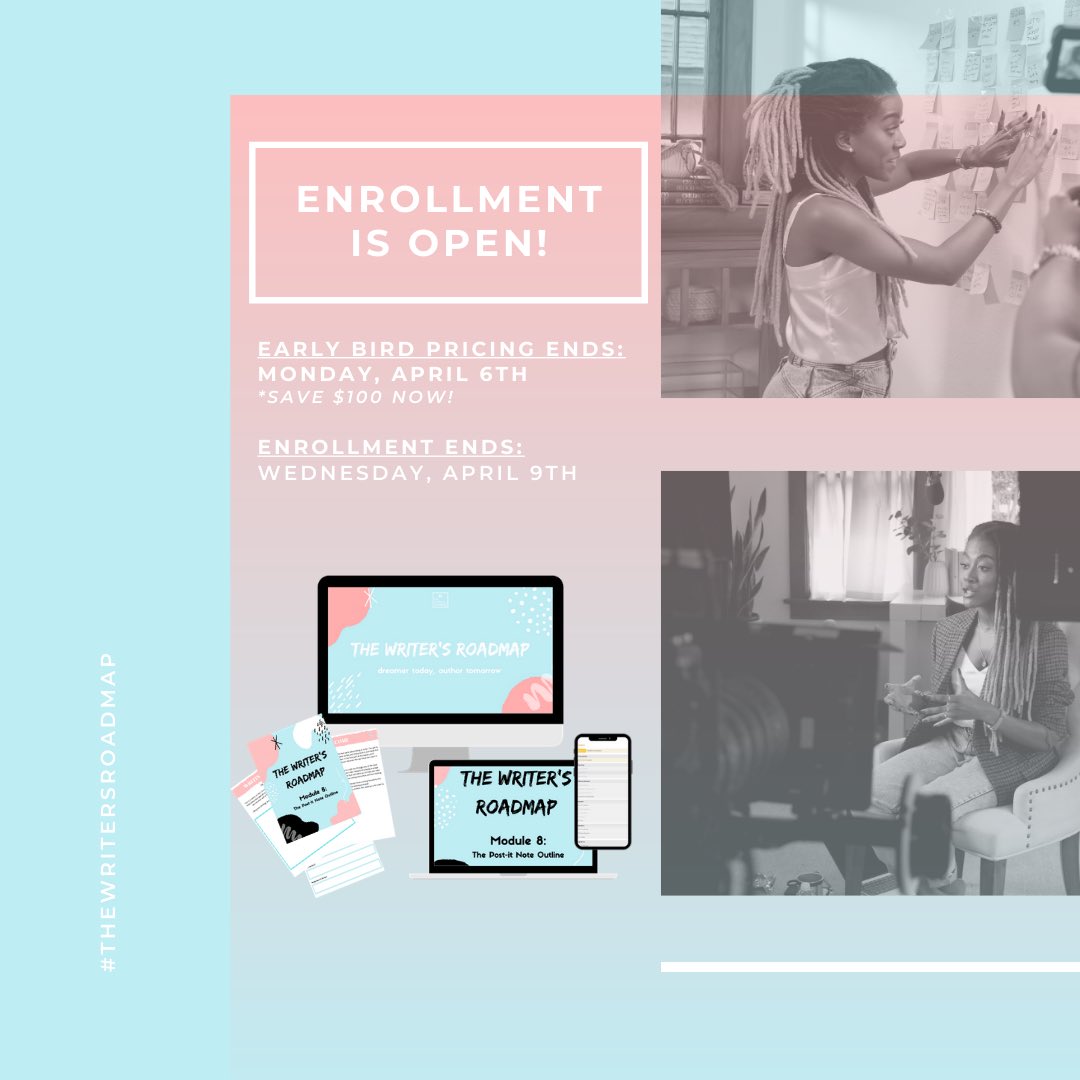 writersroadmap's tweet photo. ENROLLMENT IS FINALLY OPEN!!!

click to learn more 😄▶️ 
https://t.co/bwwDaV1uCn https://t.co/43lgTZlNNQ