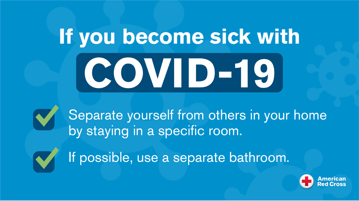RedCross's tweet photo. As the #COVID19 situation continues to evolve, it’s important to know how to protect yourself and others if you are sick or taking care of someone who is sick: https://t.co/j269SASh4b https://t.co/7XbKsjGemY