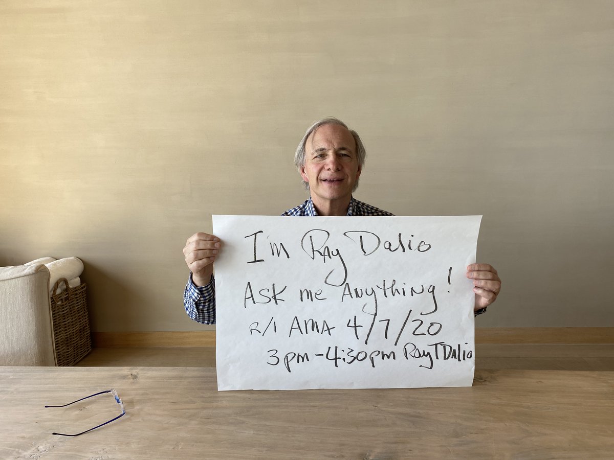 Ray Dalio I Ll Be Hosting An Ask Me Anything On Reddit In R Iama On Tuesday 4 7 At 3pm Est If You Re Interested Come Ask Me A Question T Co Udlc9buftm Ray Dalio I Ll Be Hosting An Ask Me Anything On Reddit In R Iama On Tuesday 4 7 At 3pm Est If You Re Interested Come Ask Me A Question T Co Udlc9buftm