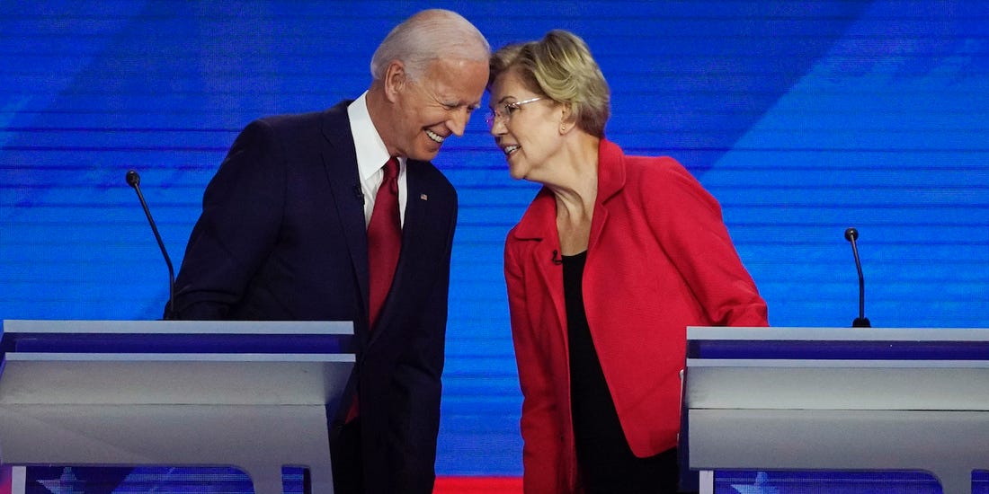   @ewarren offered some praise for  @JoeBiden today on  @SignalBoostShow:“You know, it's a crisis like this that reminds us how much we think leadership. And I think that the Vice President when he talks reminds us of--good and decent leadership."