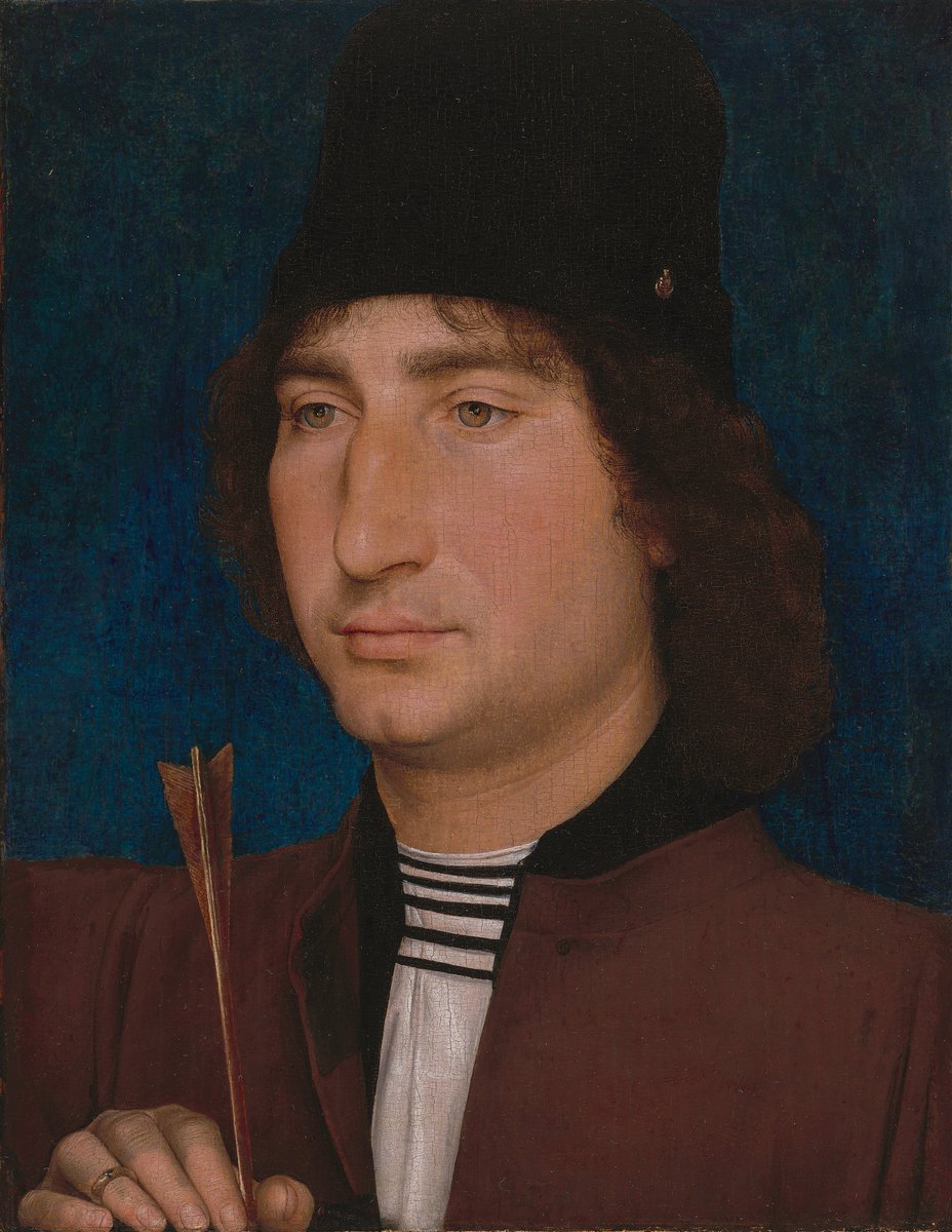 Gallery 39 includes three paintings by Hans Memling: “Portrait of a Man with an Arrow” (c. 1470/1475), the two-sided work of “Saint Veronica” and “Chalice of Saint John the Evangelist” (c. 1470/1475), and “Madonna and Child with Angels” (after 1479).