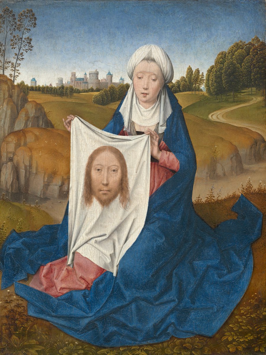 Gallery 39 includes three paintings by Hans Memling: “Portrait of a Man with an Arrow” (c. 1470/1475), the two-sided work of “Saint Veronica” and “Chalice of Saint John the Evangelist” (c. 1470/1475), and “Madonna and Child with Angels” (after 1479).