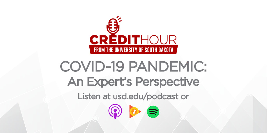 usd's tweet photo. On this week's episode of #CreditHour, USD Associate Professor of Basic Biomedical Sciences Victor Huber, Ph.D., helps us understand COVID-19 from an expert's perspective. 

Listen at 👉 https://t.co/6y6aQgEgqz or on Spotify, Apple Podcasts and on Google Play. 🐾#YoteLife https://t.co/8wpsKRwPtL