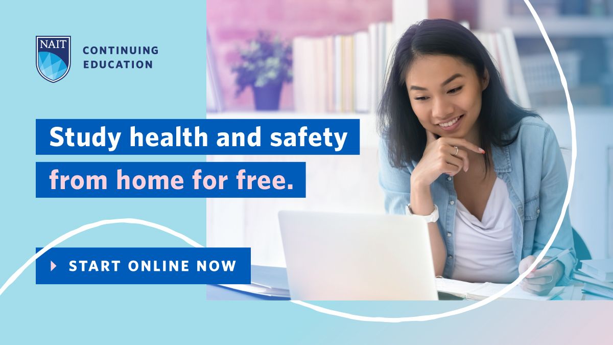 NAIT's tweet photo. Learn important health and safety info for both your personal life and workplace with these free online courses:

Personal Health &amp; Wellness: https://t.co/f56uxMpxh9 
Health &amp; Safety Orientation: https://t.co/sDmSM6lwck 
Health &amp; Safety for Supervisors: https://t.co/RmrhveCWcg https://t.co/NLtgEnhOXA