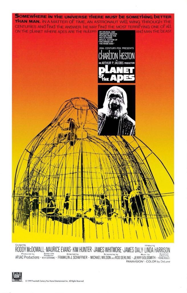 FilmNewsNos's tweet photo. 🎬MOVIE HISTORY: 52 years ago today, April 3, 1968, the movie ‘Planet of the Apes’ opened in theaters!
#CharltonHeston #RoddyMcDowell #KimHunter #MauriceEvans #JamesWhitmore #JamesDaly #LindaHarrison #RobertGunner #LouWagner #WoodrowParfrey #JeffBurton #BuckKartalian https://t.co/A8TEe45BVD