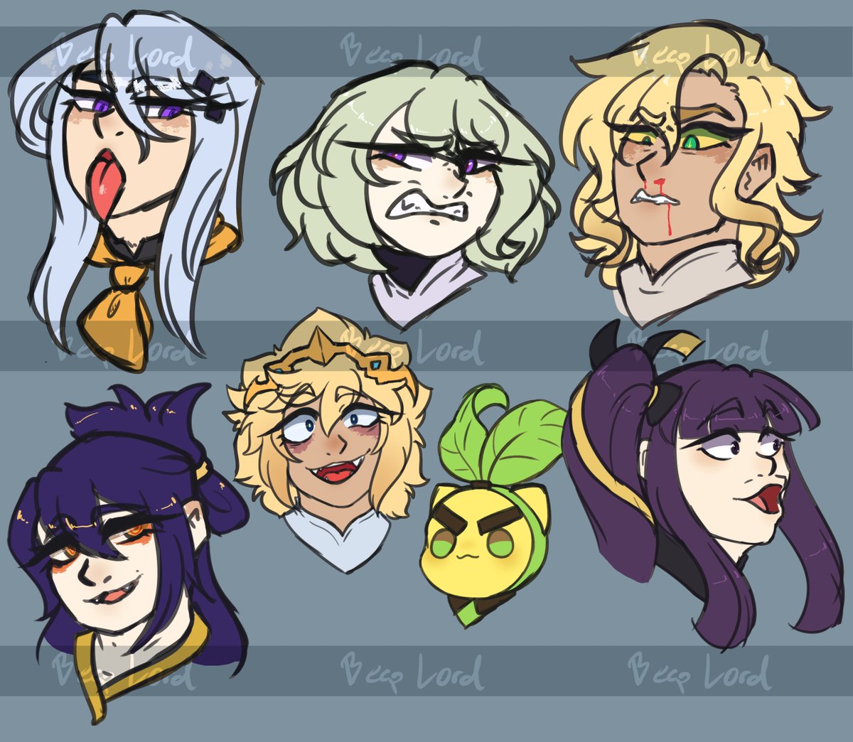 LordBeep's tweet photo. some #DragaliaLost headshot doodles to just kinda mess around with my style and have some fun
#myArt #fanart https://t.co/4L9x7w22DG