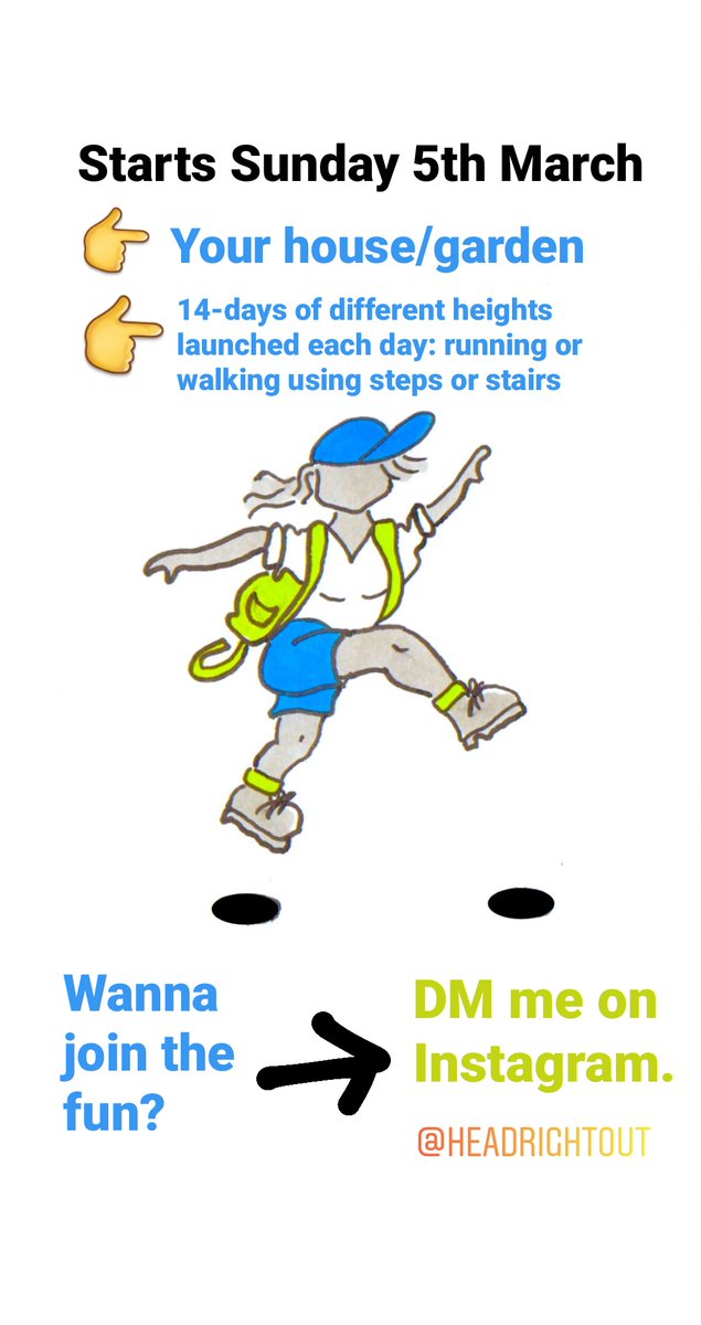 HeadRightOut's tweet photo. #virtualchallenge Inspired by @rorysouthworth's #virtualEBC. As I'm not on #SouthernUplandWay 4/4 ๐ญ to stay fit & focused am attempting home ascent in metres. Walk/run, 14 days, dress as u wish, avoid microspikes, esp.on carpet *Rucksacks optional...
#virtualsuw @ciceronepress https://t.co/MlX3s6e3fZ