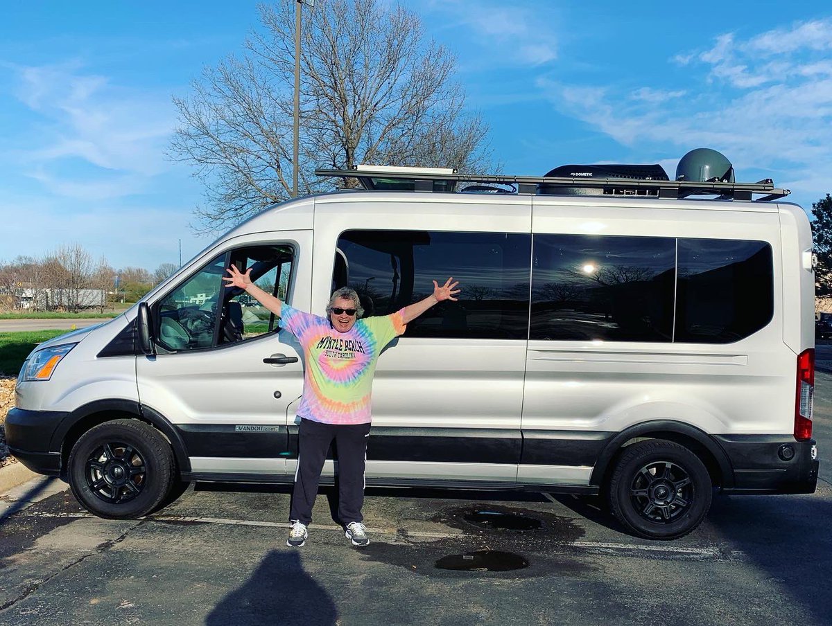 vandoitco's tweet photo. When you really want to give hugs, but you can’t....you can hug your van! 💗 Congrats to Deb on her new #VanDOit LIV rig AKA “Deb’s Cave.”
#vanlife #campervan #adventurevan #conversionvan #FordTransit #camping #cycling #rv #van #vans #motorhome #vanwrap #customvan #modularvan https://t.co/mSidvnPx9j