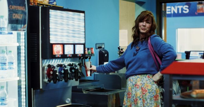 Queerty's tweet photo. Sean Hayes revives oddball, indie comedy in his new movie ‘Lazy Susan’…as a woman - More at: https://t.co/0wD0N6gSRM https://t.co/4aqQxshS2Q