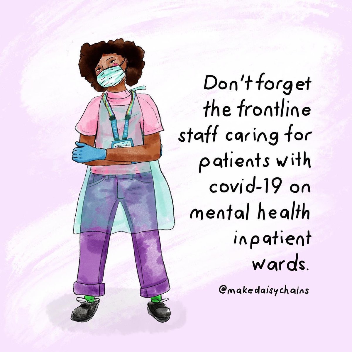paige_wrightX's tweet photo. Shout out to all my fellow RMN’s who are looking after patients with covid 19 and experiencing a deterioration in their mental health like psychosis, depression, bipolar, anxiety and dementia💙💜 https://t.co/oSSe7IgrPK