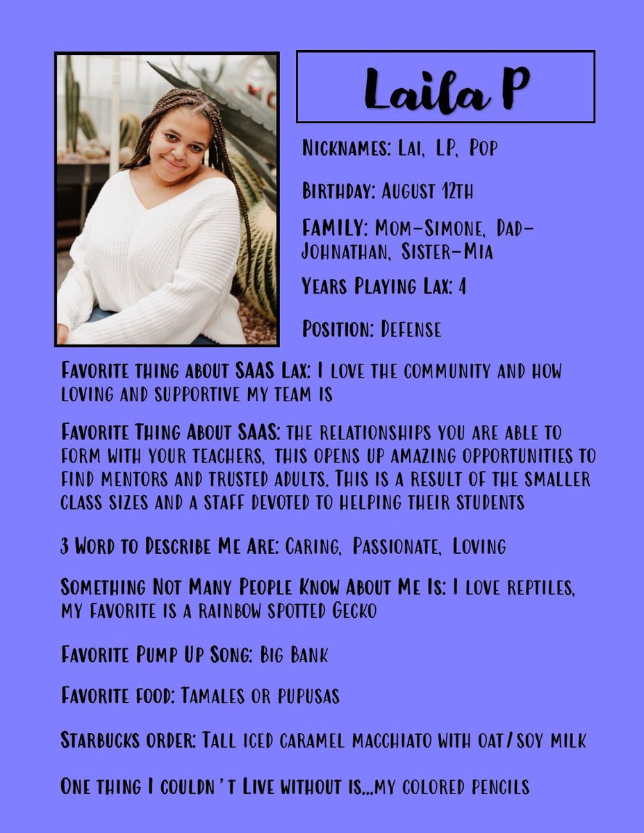 SAAS_GLAX's tweet image. Bear with me while I learn how to use twitter! Third times a charm. Here are our first two @SeattleAcademy Feature Fridays of our amazing seniors, Mallory and Laila. We will miss them greatly next year!! @SAASCardinals #saaslax