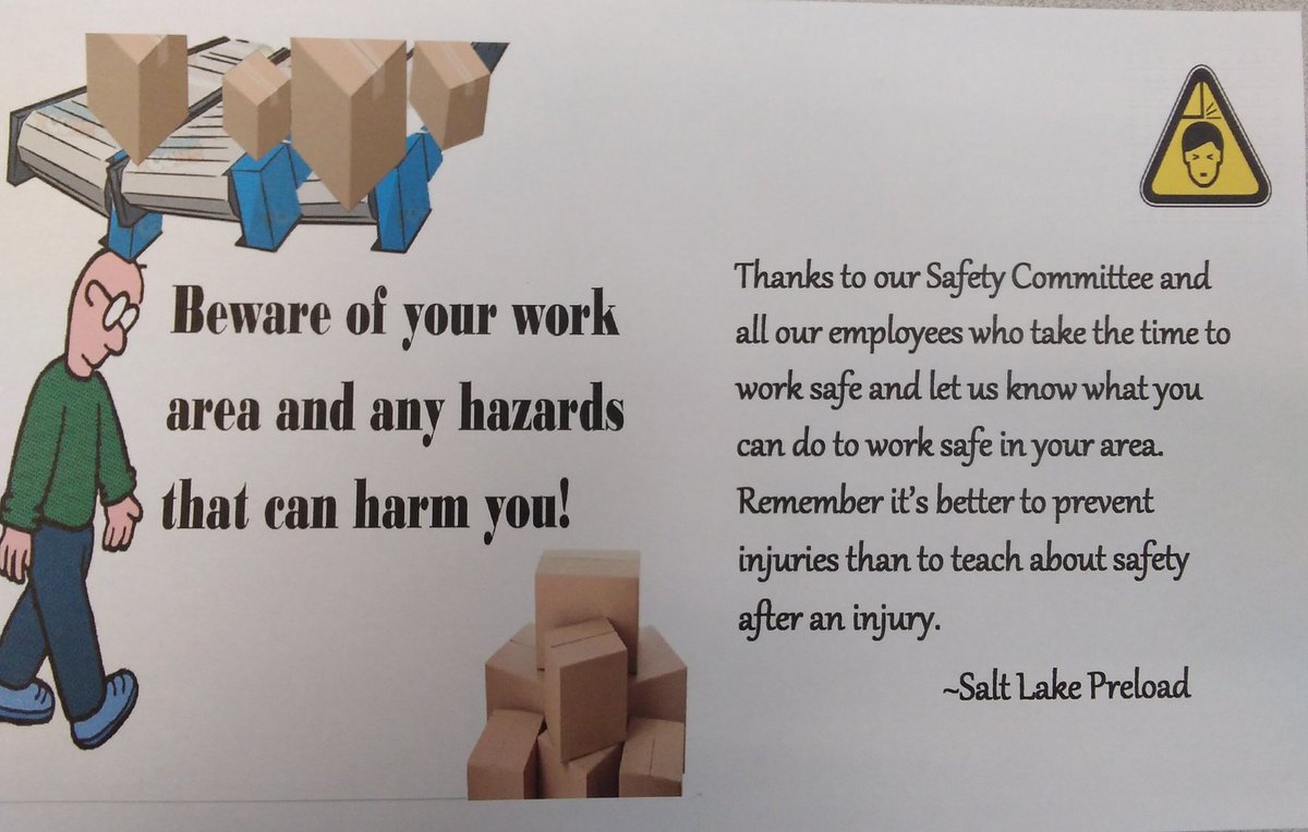 Due to an injury we remind all to beware of their surroundings and work safe. Safety is a daily necessity. #UPSerShoutOut #SafetyFirst @UT_PKG @slc_ups @ups_hr @jbehgooy @waringlester @DesertMTUPSers @Smileydog89 @ExperienceUPS @MPZakely  @RubenSafetyDM