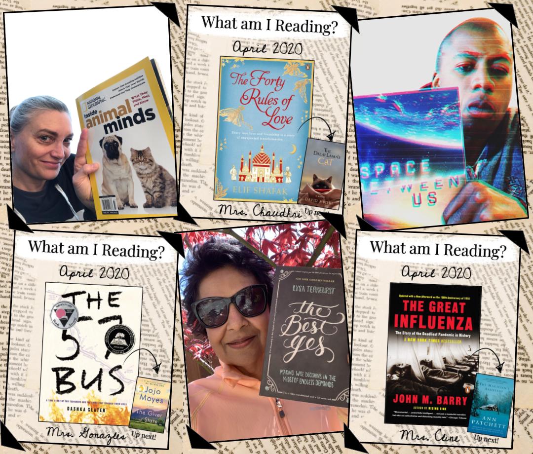 IHMSLibrary's tweet image. Shelter in place doesn't stop us from keeping up on our reading! Check out what IH staff is reading this month! #SRVLibraryLove #powerofjag