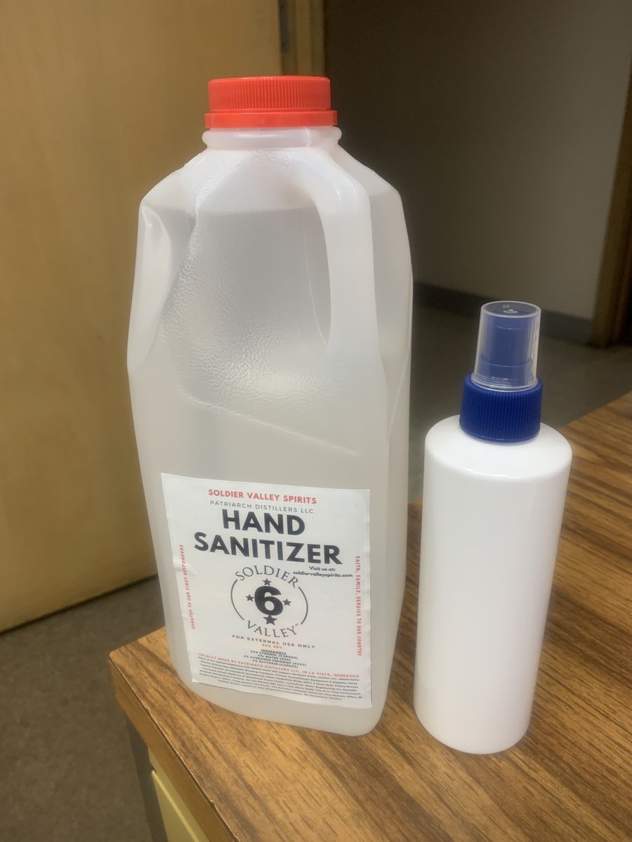 A Huge ShOuT-ouT to Soldier Valley Spirits for the hand sanitizer! We greatly appreciate the assistance keeping our officers safe &amp; healthy.