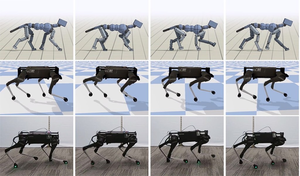 TechCrunch's tweet photo. Google research makes for an effortless robotic dog trot https://t.co/dPsvl4Bo7Y https://t.co/mVtHiOhnvj