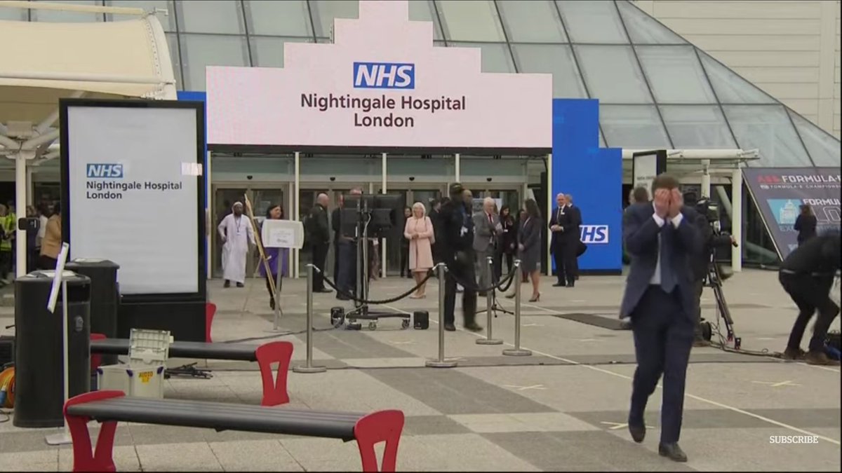 KevinDajee's tweet photo. #NightingaleHospital is amazing! Opening started well but watch from 17.49 https://t.co/2SoisKmPoU  people in the background #SocialDistancing? #Hancock still looks unwell. He tested positive #COVID19 but 6 days later out &amp; about? #StayAtHomeSaveLives #NHSThankYou #PPEforTheNHS https://t.co/kUQcywwUpy