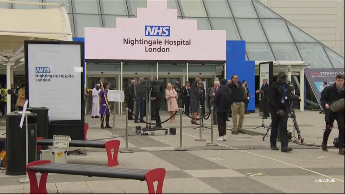 KevinDajee's tweet photo. #NightingaleHospital is amazing! Opening started well but watch from 17.49 https://t.co/2SoisKmPoU  people in the background #SocialDistancing? #Hancock still looks unwell. He tested positive #COVID19 but 6 days later out &amp; about? #StayAtHomeSaveLives #NHSThankYou #PPEforTheNHS https://t.co/kUQcywwUpy