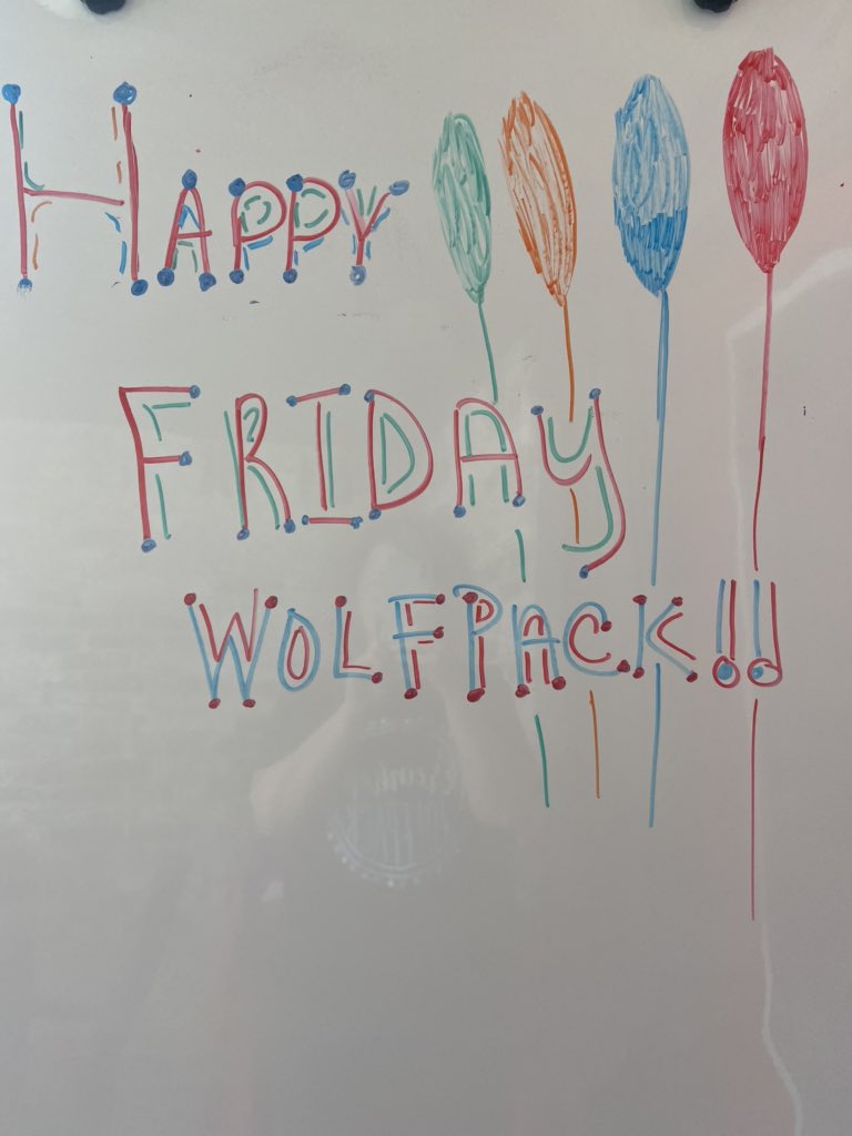 tyshaynesmom's tweet photo. While it’s not the same as seeing them in person, I was very happy to have class with my favorite @KreinhopKISD kiddos along with our specials teachers today! Happy Friday! #statusoftheclass #packpride https://t.co/jrZejaYwzt