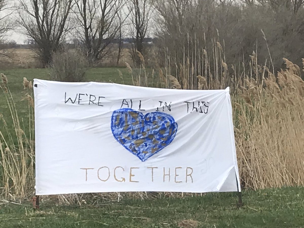 DonovanFarmers's tweet photo. Along the Pittwood RD. In front of our tender truck driver Stub Websterโs granddaughterโs. A Happy Message ๐. #TooAll https://t.co/Hef4xF7HAZ