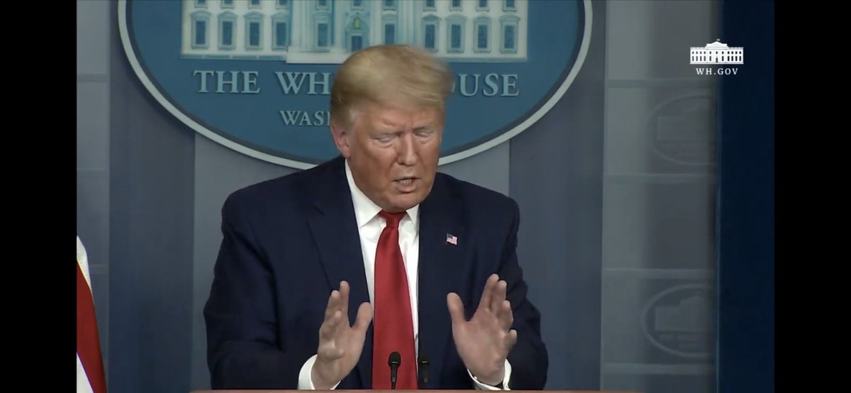 Trump says the oil executives didn't ask for bailout in their meeting at the White House this afternoon.“We did discuss the concept of tariffs,” he says.