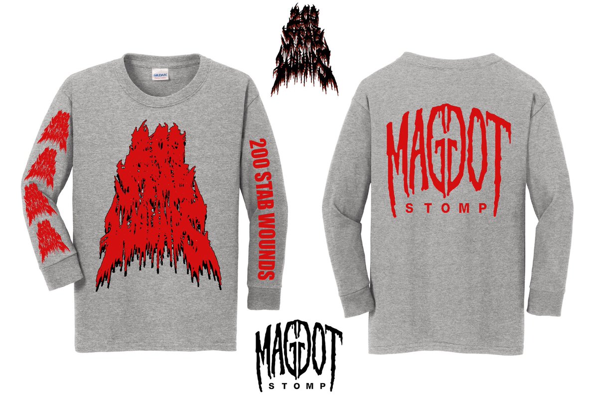Pre Orders on these are up now until next Friday 🤮 

200stabwounds.bigcartel.com