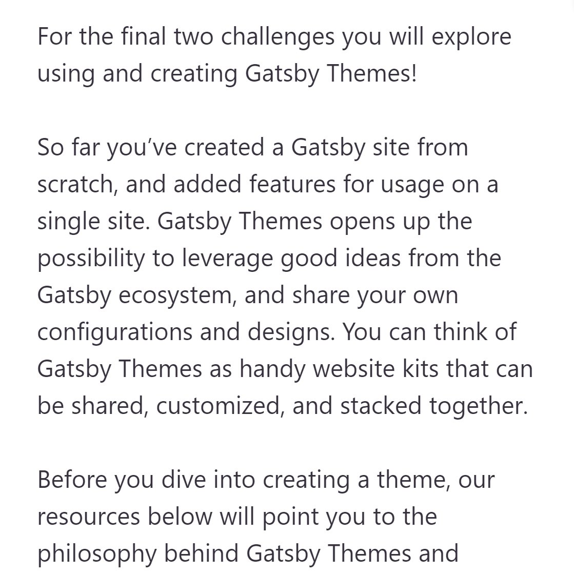 GatsbyJS's tweet image. New! #100DaysOfGatsby 
&quot;Rapidly Build Sites with Gatsby Themes&quot;

gatsbyjs.org/blog/100days/u…

Learn the philosophy behind Gatsby Themes, how to find a theme, and how to get started using one!