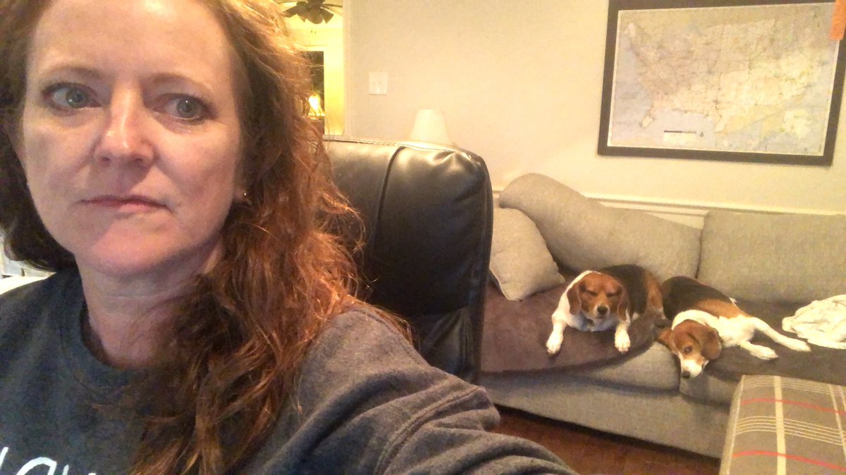 Goains's tweet photo. I think they like me working from home. My Rad-L Dogs follow me into the office just to lay around and sleep while I work.  #dogmom #teachingfromhome https://t.co/8JJSqOewAT