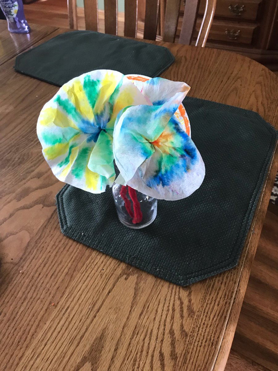 A few BEAUTIFUL coffee filter art projects made by 8th grade STEAM students!