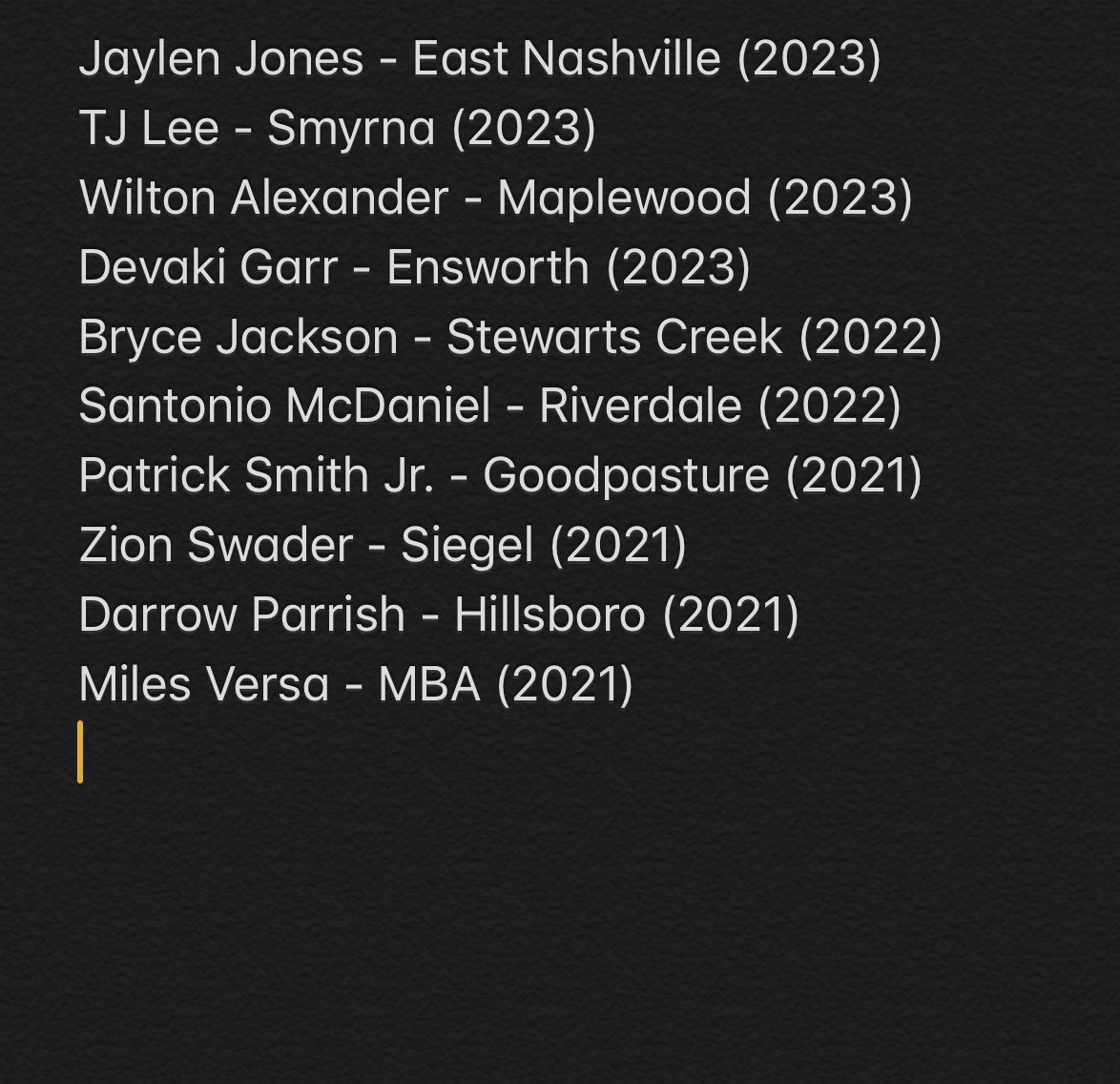 Our top point guards in Middle Tennessee for the 2020-21 season. @Kreager @allaroundgame10 @callmeCoachTee