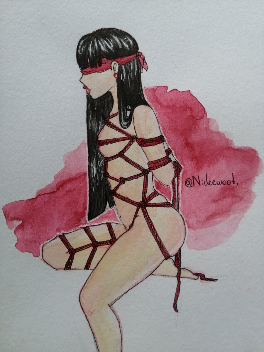 NideeWoot's tweet photo. (���>ᴗ<๑)

#arte #art #watercolor #watercolorpainting #acuarela #bondage #shibari #traditionalart #drawing #painting https://t.co/dXSHxw3GIg