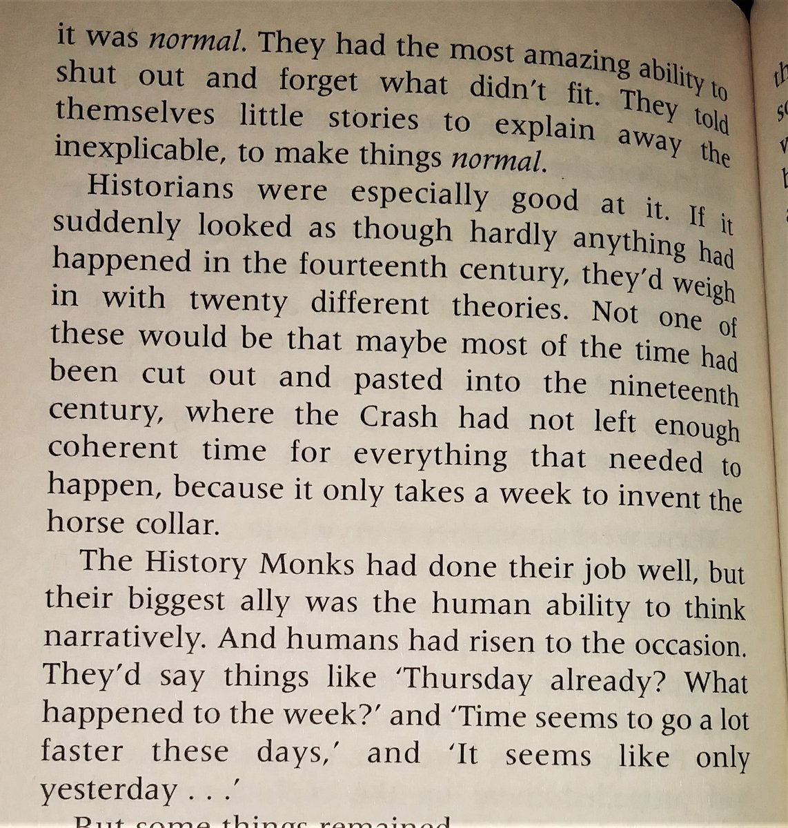 And that's before we even get started on the Lancre timeslip or the events of  #Mort &  #NightWatch - there's a whole heap of excuses for any Discworld inconsistencies. And also a reason why coming up with a definitive Discworld timeline is nigh impossible** #ThiefOfTime  #OokClub