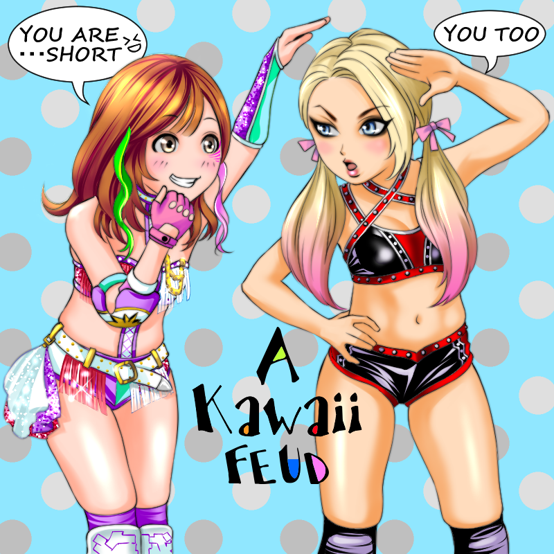 KairiSaneFans's tweet photo. This weekend, the Kawaii feud continues between @KairiSaneWWE &amp; @AlexaBliss_WWE at #WrestleMania https://t.co/zVO9d8suOV