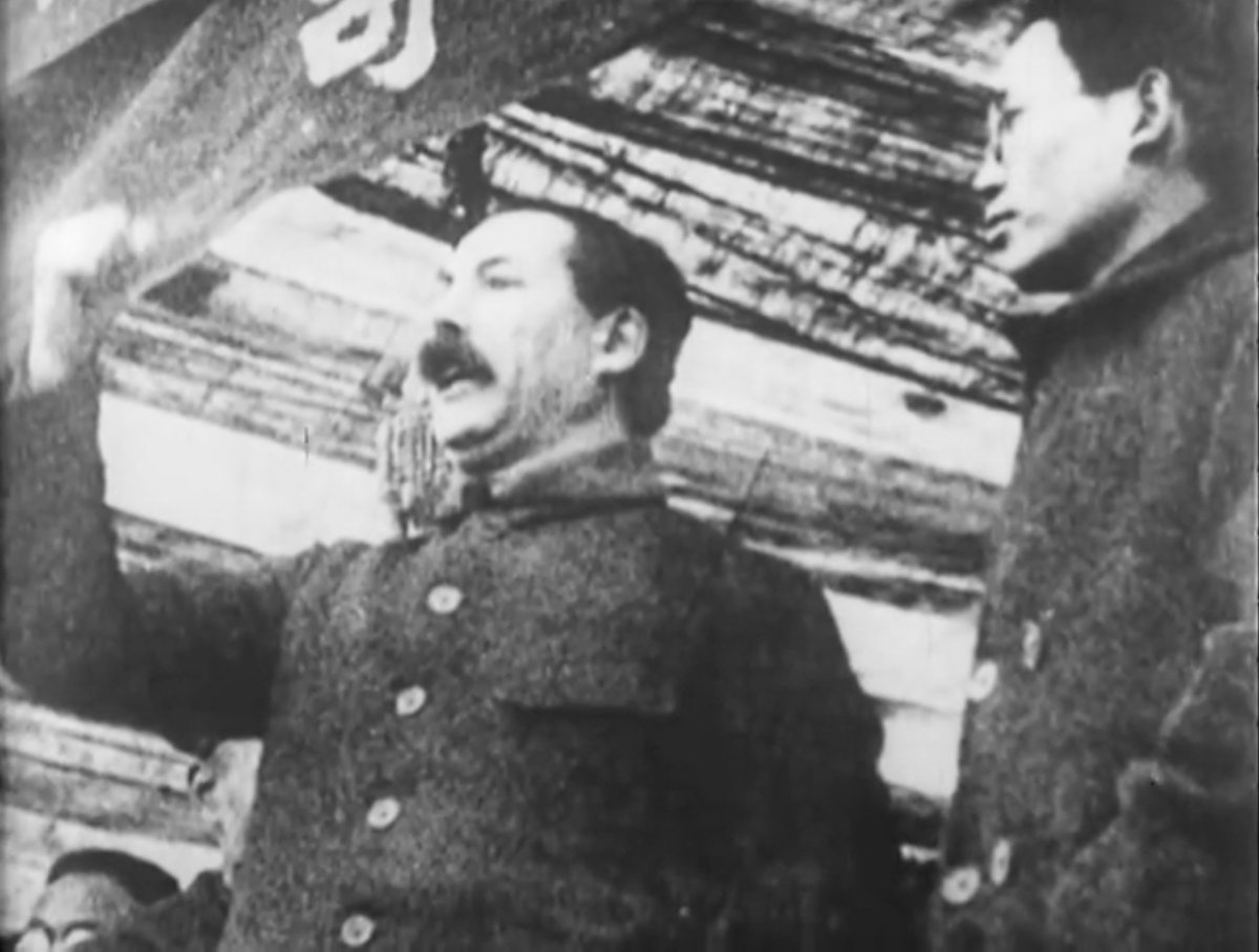 Soviet Comintern agent Mikhail Borodin making a speech in  #Wuhan, China in 1927 when Wuhan became capital of China after combined KMT/CCP United Front Northern Expeditionary Force took the city from American and British backed Warlord Wu Peifu. Soviet backing key for KMT victory