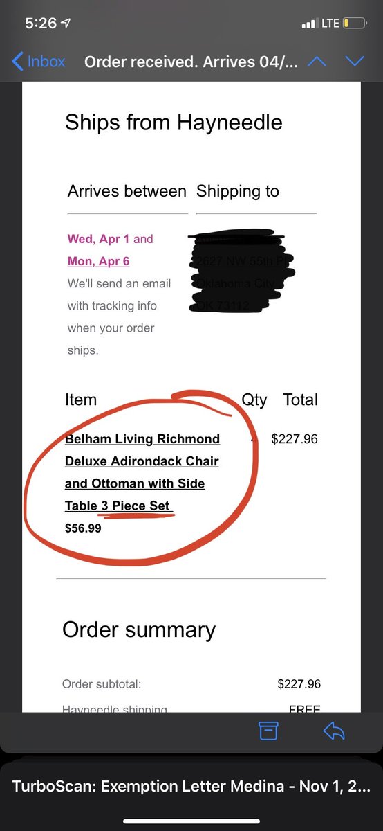 AndriaPM's tweet photo. @Hayneedle @Walmart  Beware of Hayneedle, they won’t honor their products. Bought a 3 piece set, they only sent 1 piece, said they made a mistake on the website. Refuse to make it right by sending me the chair and ottoman to go w/ the end table. I’m supposed to sit on the ground? https://t.co/kjgWzQw6xP