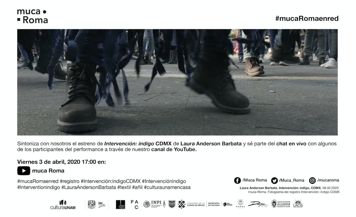 Muca_Roma's tweet photo. Está por comenzar el estreno de #Intervención:índigoCDMX de #LauraAndersonBarbata

¡No te lo puedes perder!

👇🏼
https://t.co/8mkJeV3QAH

#CulturaUNAMencasa #mucaromaenred #Registro https://t.co/IbShMNeKDw