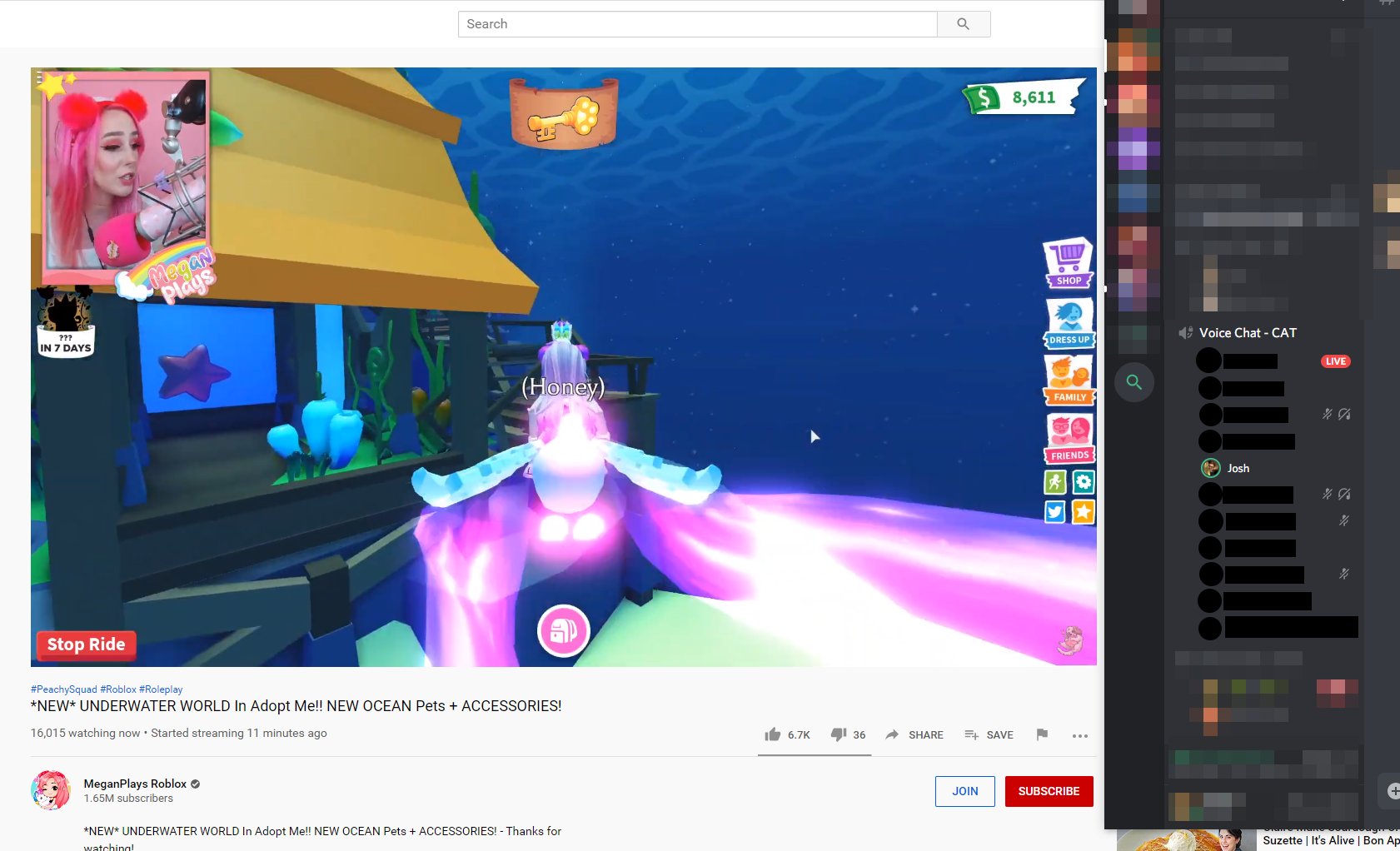 Josh Ling Uplift Games On Twitter We Had A Playadoptme Team Meganplays Stream Viewing Party Where We All Watched The Stream Together Was So Fun Watching Someone Enjoy The New Update - wild ocean roblox