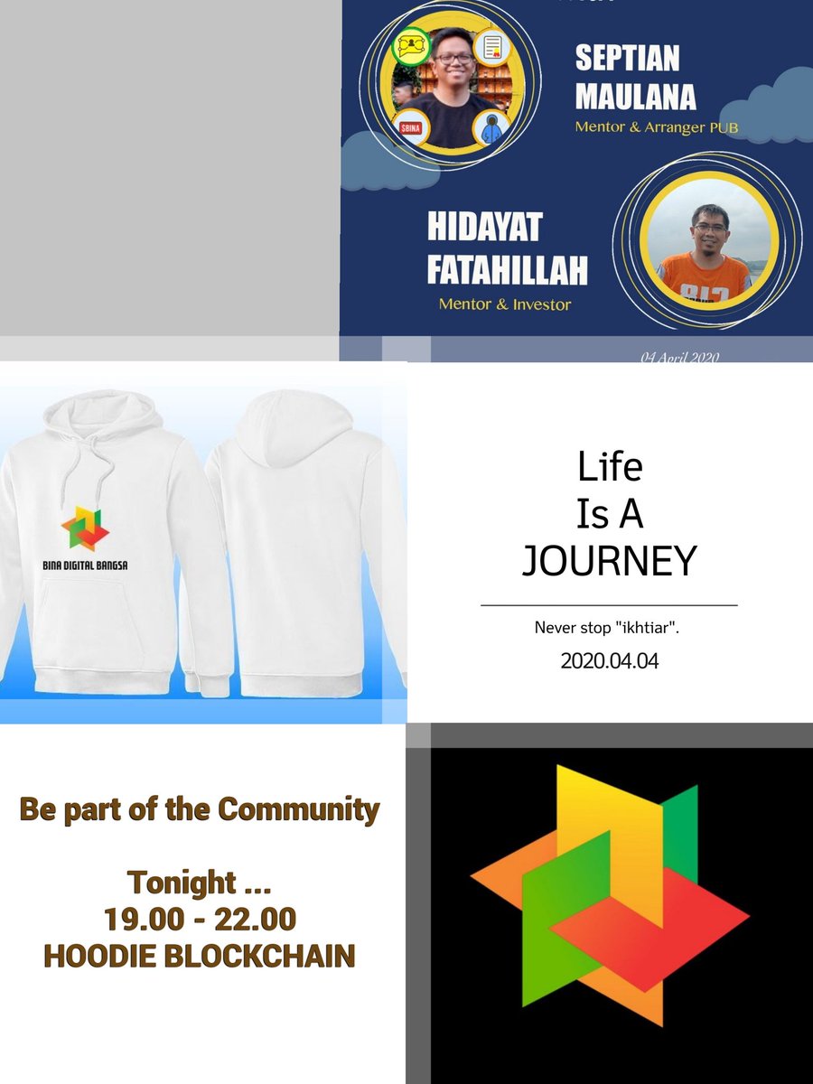 dandhika1's tweet photo. Don't miss tonight .. #AMASesi8 with Septian @tianbuyung & Hidayat @HFatahillah via https://t.co/quRTFYzGlo on 19.00-22.00 in "HOODIE BLOCKCHAIN"
The event is organised by @BinaDigiBangsa div. #PetaUangBlockchain, @Digitalogi licensed https://t.co/BdtaPLSf7X